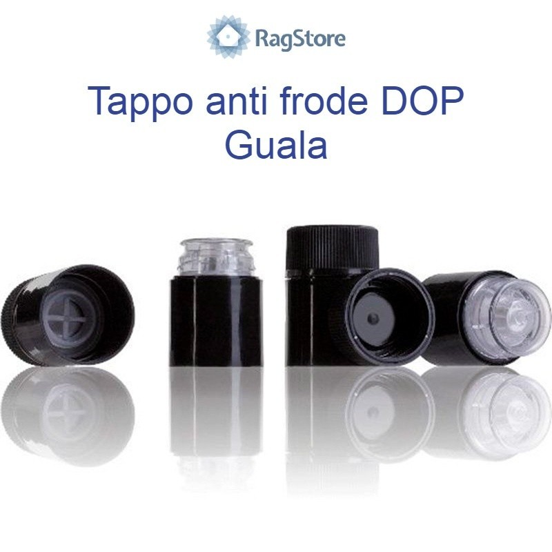 Tappi anti frode per bottiglie olio DOP con antirabbocco