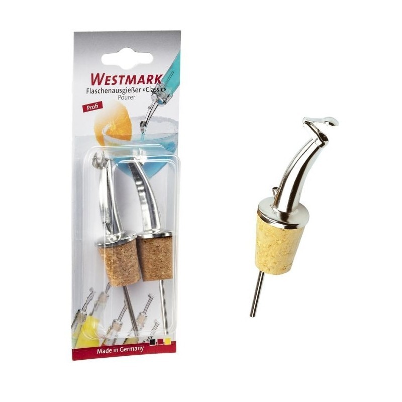 TAPPO VERSATORE CROMATO PER OLIO Pz 2 CON SUGHERO