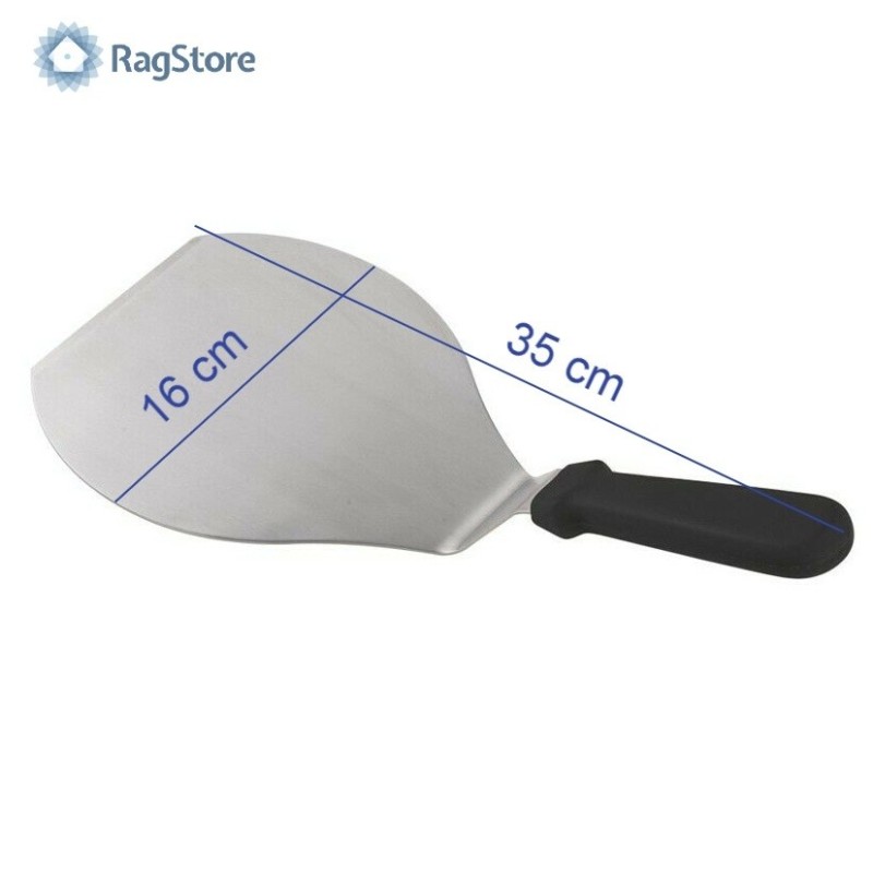 Spatola per pizza in acciaio inox cm 16 con manico plastica - Eva