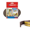 GUARNIZIONE PORTE E FINISTRE IN GOMMA E 1-3 mm 6 MT MARRONE