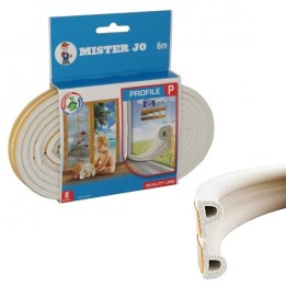 GUARNIZIONE PORTE E FINISTRE IN GOMMA P 2-5 mm 6 MT BIANCO