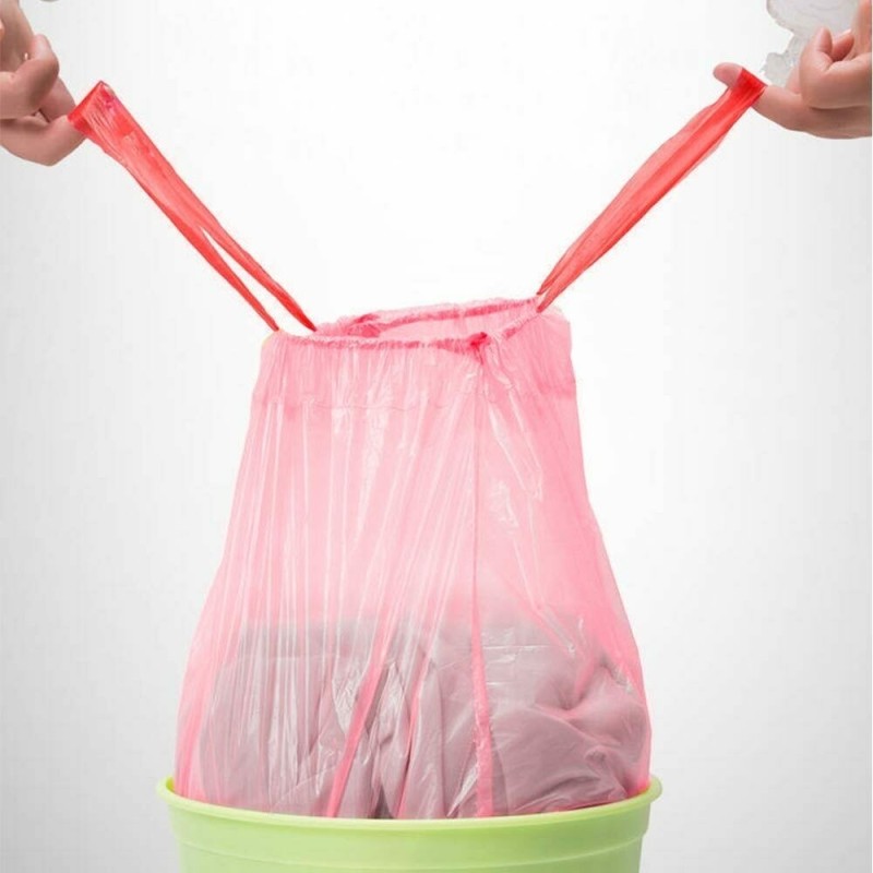 SACCHETTI BUSTE SPAZZATURA PROFUMATI CM 50X60 CON MANICI 20 PZ ROSA