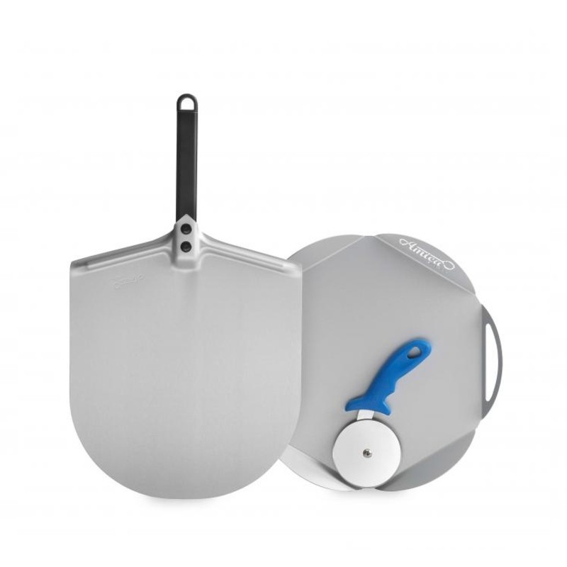 Kit pala pizza A casa mia 33 cm Gimetal