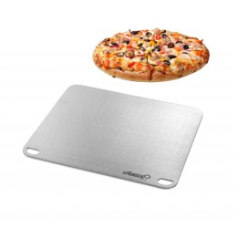 Piastra in acciaio inox per cottura pizza in forno