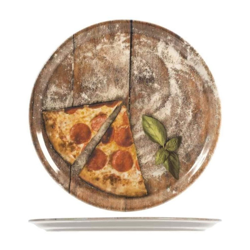PIATTO PIZZA CM 33 SATURNIA DECORO FLOUR SLICE