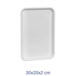 VASSOIO ESPOSIZIONE BIANCO CM 30x20x2 CON BORDINO