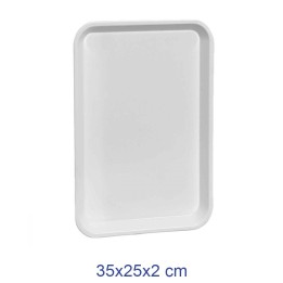 VASSOIO ESPOSIZIONE BIANCO CM 35x25x2 CON BORDINO