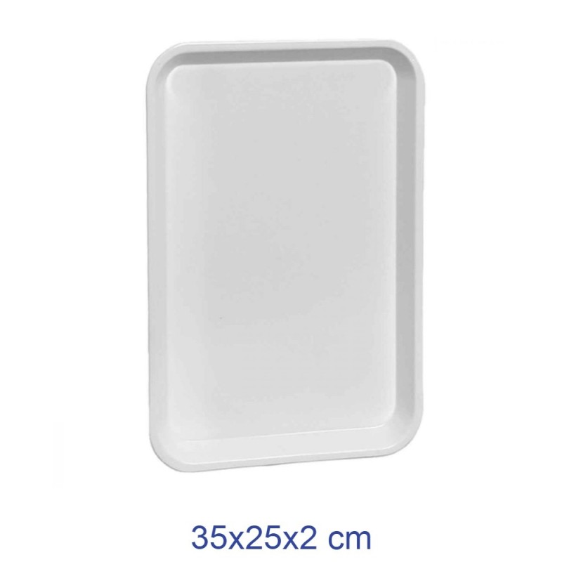 VASSOIO ESPOSIZIONE BIANCO CM 35x25x2 CON BORDINO
