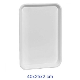 VASSOIO ESPOSIZIONE BIANCO CM 40x25x2 CON BORDINO