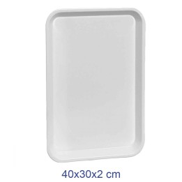 VASSOIO ESPOSIZIONE BIANCO CM 40x30x2 CON BORDINO