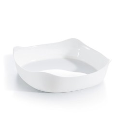 Pirofila quadrata bianca in vetro temperato Smart Carine Luminarc