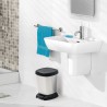 Pattumiera per bagno Paso Rotho da 6 lt colore silver