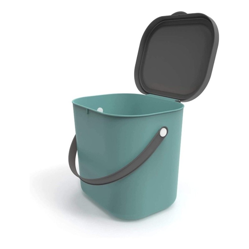 Secchio per umido con coperchio a cerniera e maniglia Albula 6 lt Rotho