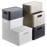 Cesta porta oggetti effetto rattan Rotho Country 11 lt Bianco