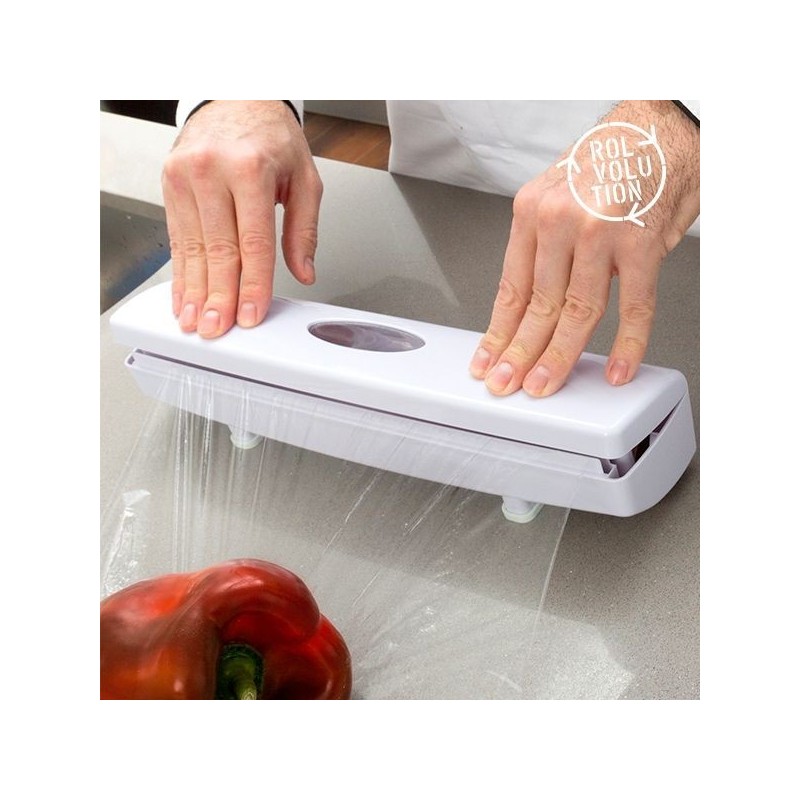DISPENSER PORTA ROTOLO CARTA CUCINA PELLICOLA ALLUMINIO