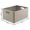 Dimensioni cassetta porta oggetti Country Rotho da 28 lt