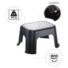 Sgabello in plastica PASO con superfichie in aluminio