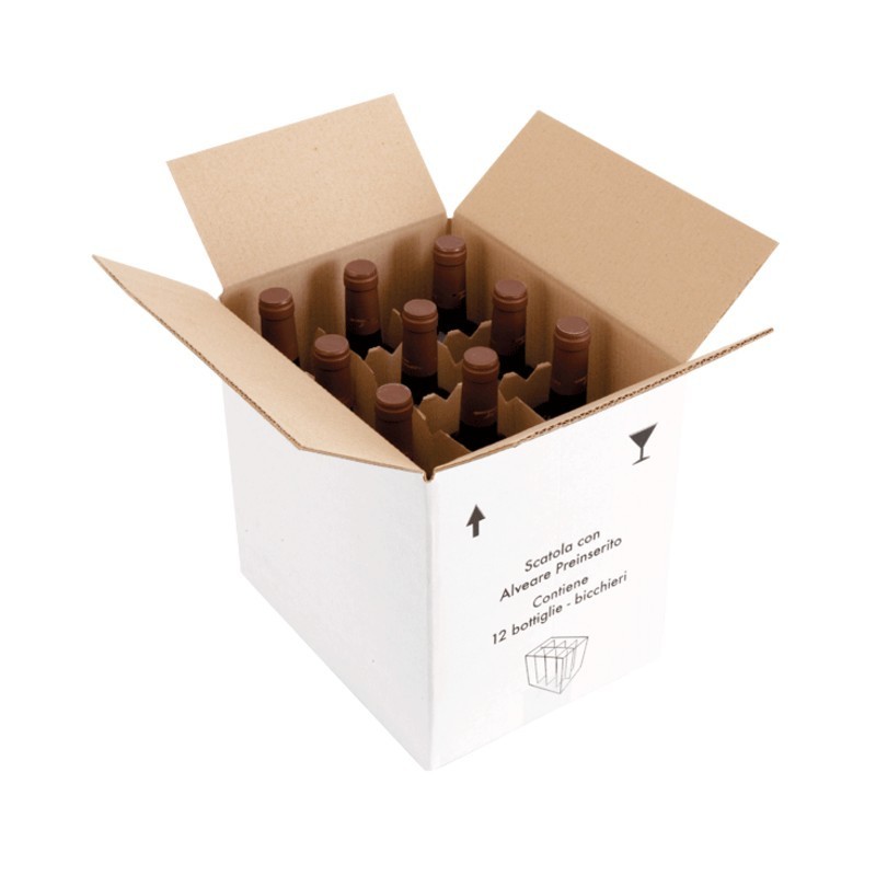 SCATOLA BORDOLESE 750 ml 12 POSTI ALVEARE MONTATO