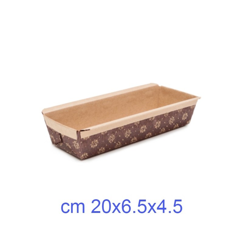 Stampo in carta per plumcake mm 200x65x45 h