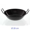 TEGAME FERRO SMALTATO 28 CM NERO 2 MANICI