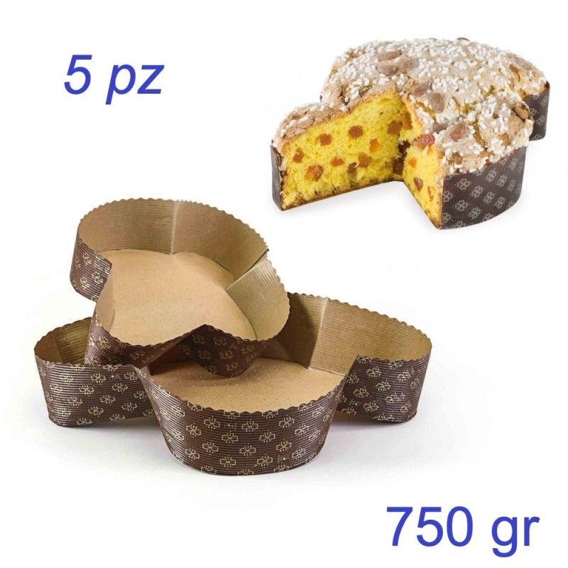 5 pz Stampi in carta per cottura Colomba da 750 gr