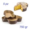 5 pz Stampi in carta per cottura Colomba da 750 gr