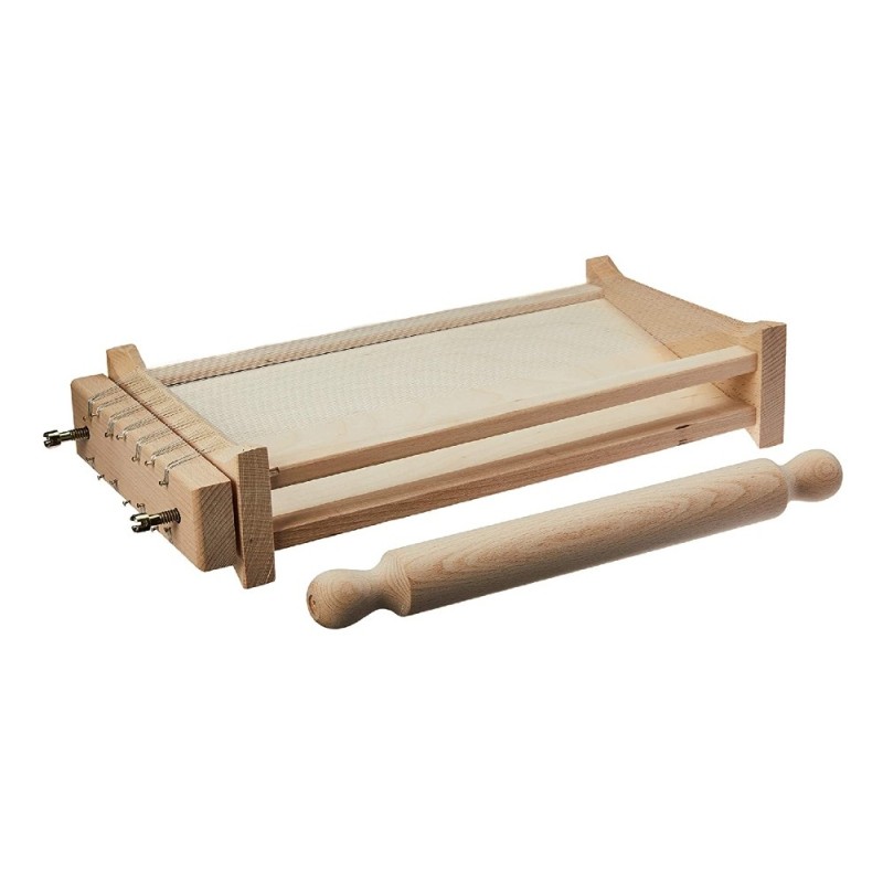 CHITARRA DOPPIA PER PASTA CM 37x20x9 CON MATTARELLO IN LEGNO