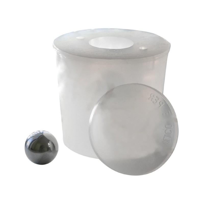 Tappo conico in silicone con sfiato 55-47x50 h - Sfera acciaio