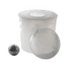 Tappo conico in silicone con sfiato 55-47x50 h - Sfera acciaio