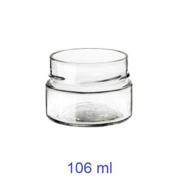 Barattolo in vetro Ergo da 106 ml trasparente