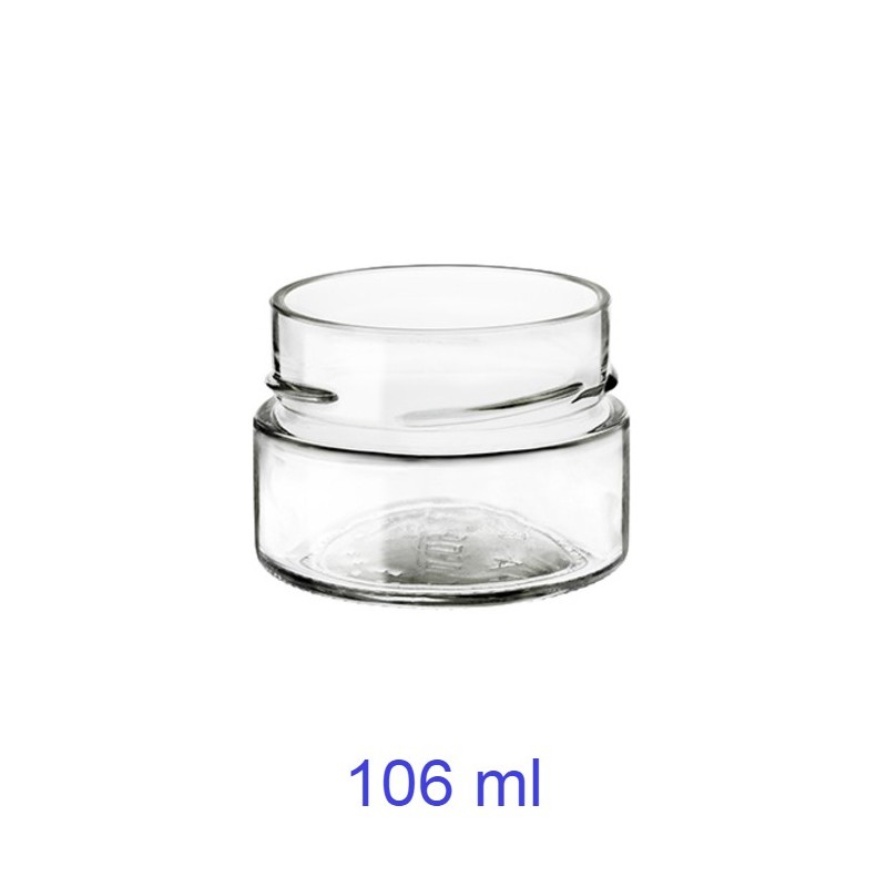 Barattolo in vetro Ergo da 106 ml trasparente