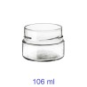 Barattolo in vetro Ergo da 106 ml trasparente