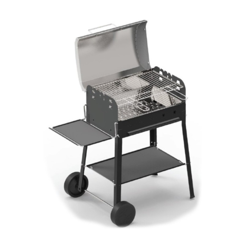 BARBECUE A LEGNA RETTANGOLARE GARDA INOX CM 111x56x97 H