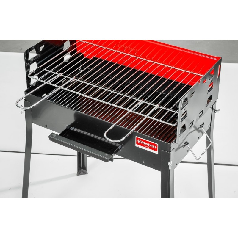 BARBECUE A LEGNA RETTANGOLARE FAMIGLIA CM 50x30x68 H