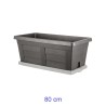 Fioriera rettangolare maxi Legno cm  80 - Antracite