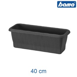 Fioriera rettangolare Paglia Normal 40 cm Antracite