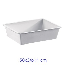 BACINELLA FRIGO CHIUSA CM 50x34x11 BIANCA