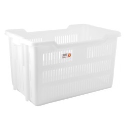 CASSETTA TRANPORT CONTAINER ACCATASTABILE CM 60x50 BIANCA