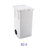 BIDONE PATTUMIERA MAX Lt  80 CON RUOTE - BIANCO