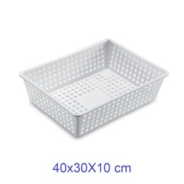 VASCHETTA FRIGO FORATA CM 40x30x10 BIANCA