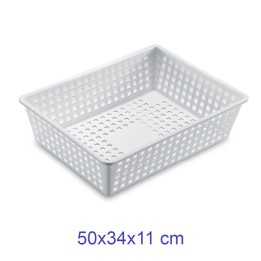 VASCHETTA FRIGO FORATA CM 50x34x11 BIANCA