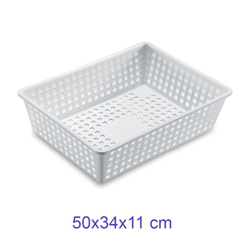VASCHETTA FRIGO FORATA CM 50x34x11 BIANCA