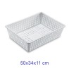 VASCHETTA FRIGO FORATA CM 50x34x11 BIANCA