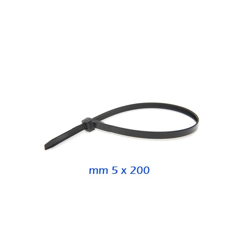 FASCETTA NYLON 5x200 NERO Pz 100