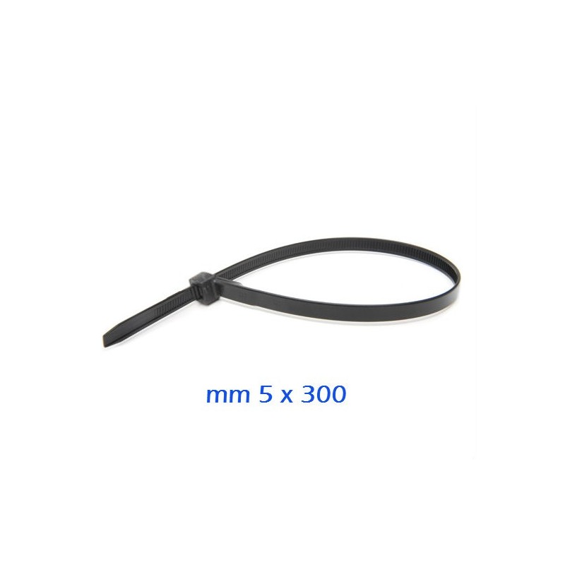 FASCETTA NYLON 5x300 NERO Pz 100