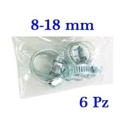 FASCETTE TUBO GAS 8-18 mm 6 Pz