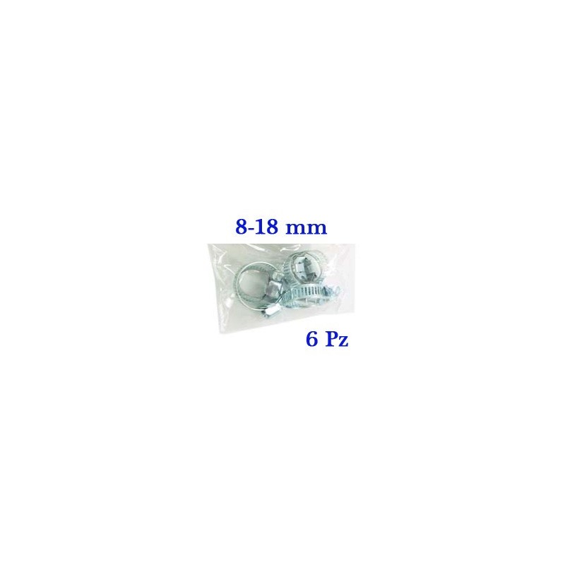 FASCETTE TUBO GAS 8-18 mm 6 Pz