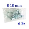 FASCETTE TUBO GAS 8-18 mm 6 Pz