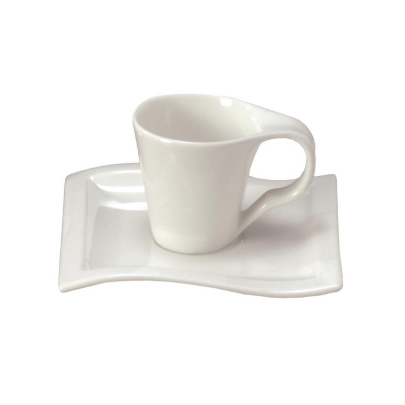 tazzina caffè con piattino ondulato