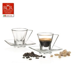 Set di 2 Tazze caffè in Cristallo RCR Fusion | RagStore